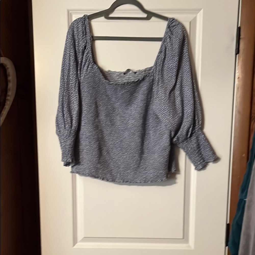 Blue Patterned Blouse - Picture 1 of 2